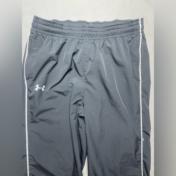 Under Armour Men's Loose Fit Windbreaker Pants Size L Black Mesh Lined Athletic - Picture 3 of 8